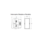 Conjunto Interruptor 4x2 | 1 Tecla Simples 10a + 1 Tomada 20a